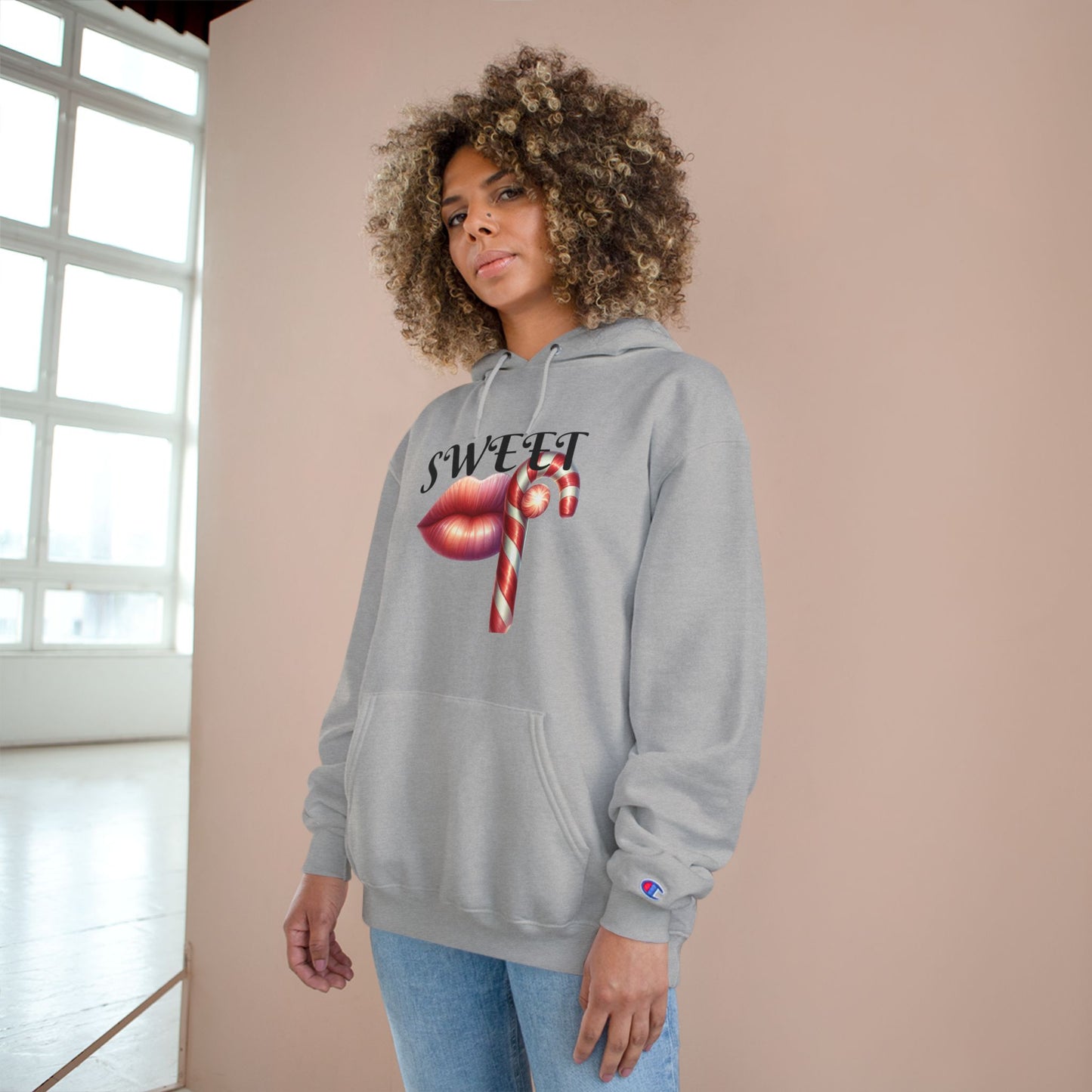 'Sweet Candy Cane' - Champion Hoodie