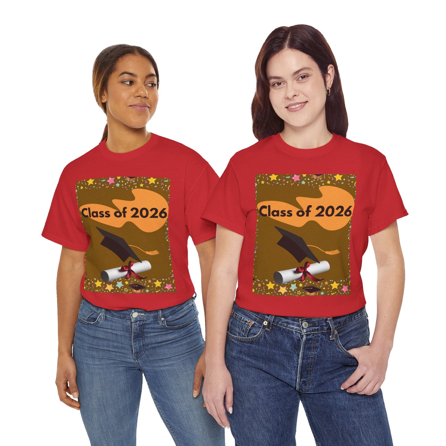 "Class of 2026" Graphic T-Shirt — Scroll, Graduation Cap, Class of 2026