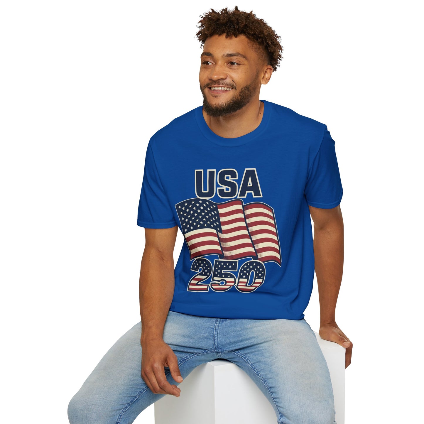 USA Flag T-Shirt — Patriotic 'USA 250' Graphic Tee