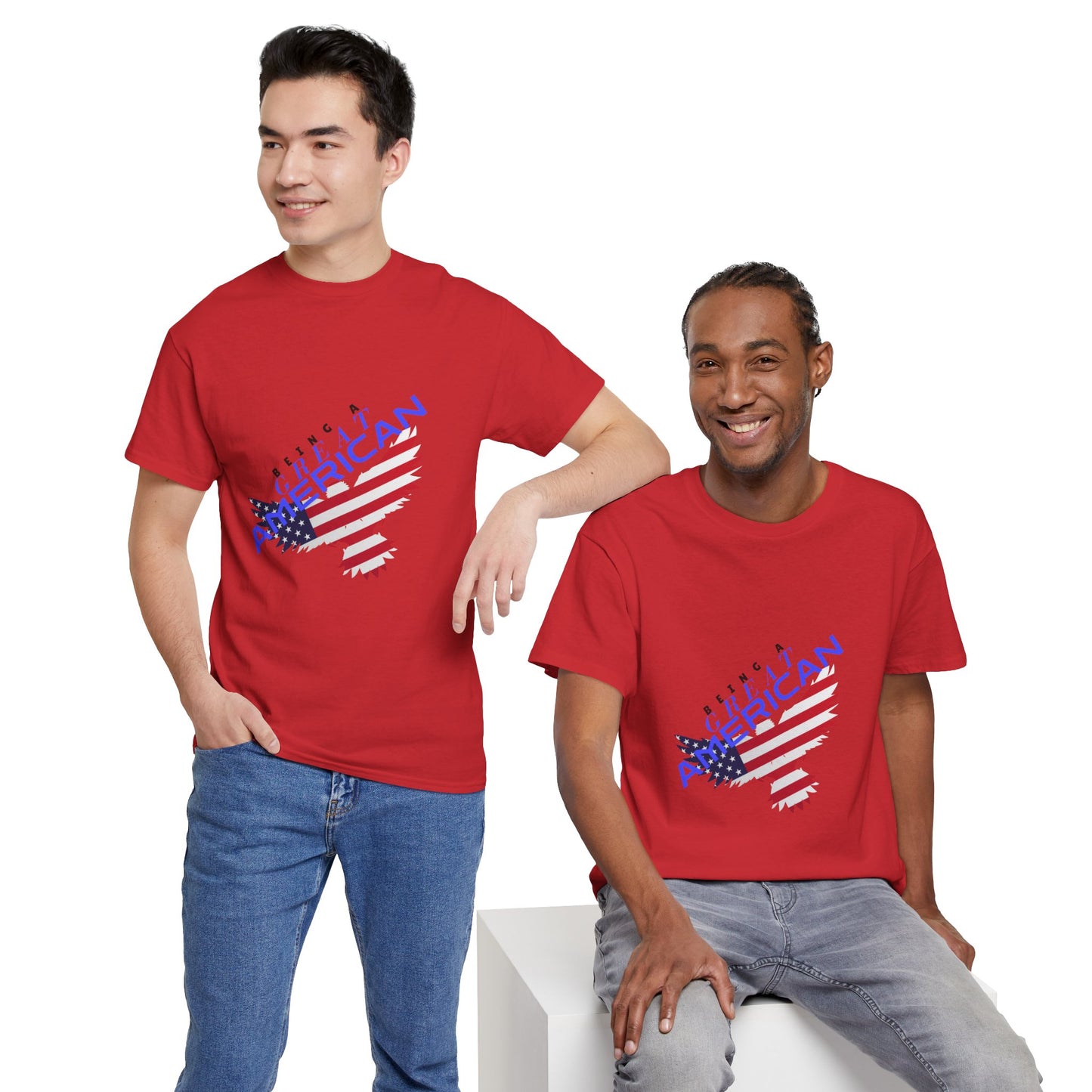 Patriotic American Flag Tee | Unisex Cotton Shirt, American Pride, Casual Summer Wear, Being a Good American Series