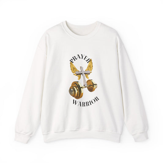 Holy Sweatshirt for "Prayer Warriors" Gold Weights with Wings and Holy Cross