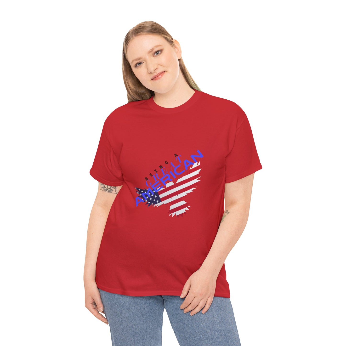 Patriotic American Flag Tee | Unisex Cotton Shirt, American Pride, Casual Summer Wear, Being a Good American Series