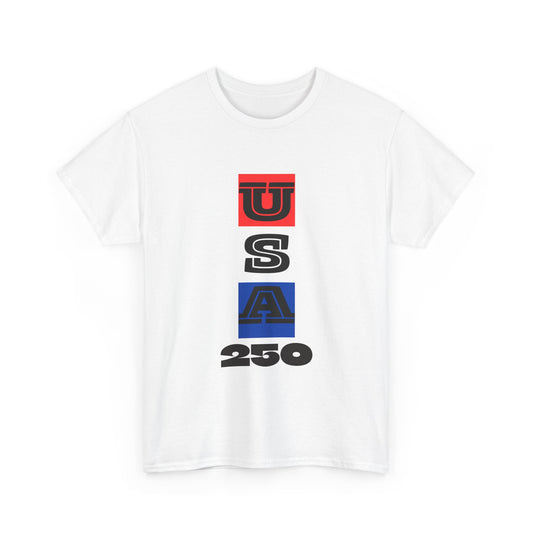 Patriotic USA Unisex Heavy Cotton Tee | USA 250