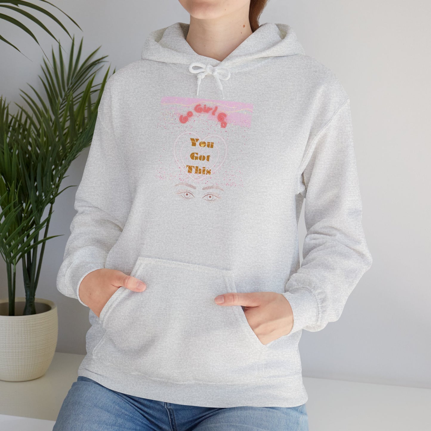 Go Girl University Hoodie — 'You Got This' Motivational Pink Graphic Hoodie