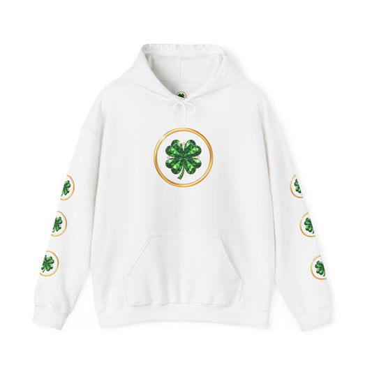 St. Patrick’s Day Lucky Pot Hoodie — Gold Pot of Money Shamrock Sweatshirt