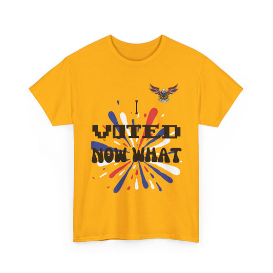 I Voted Unisex Heavy Cotton Tee - Celebrate Voting, Political Humor Shirt, Election Day Apparel, Gift for Voters, Mindful Fashion