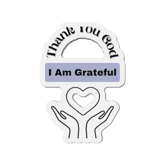 Grateful Hands Heart Design - Die-Cut Magnet