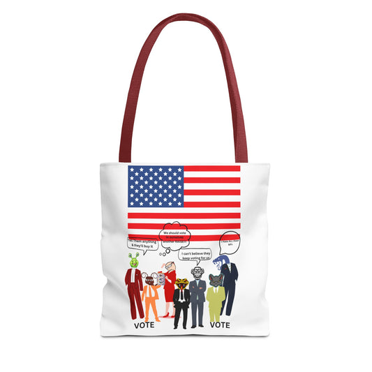 Patriotic Vote Tote Bag, Eco-Friendly Shopping Bag, Political Campaign Merchandise, Election Day Gift, USA Flag Design