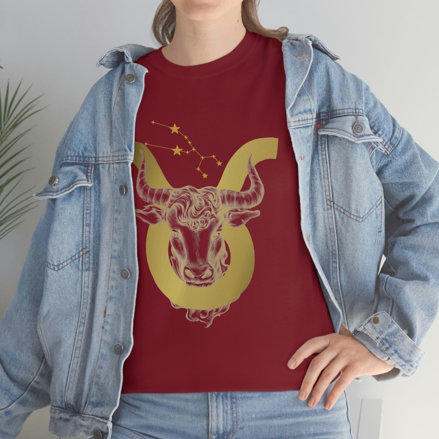 "Taurus Symbol and Glyph" Unisex Heavy Cotton Tee