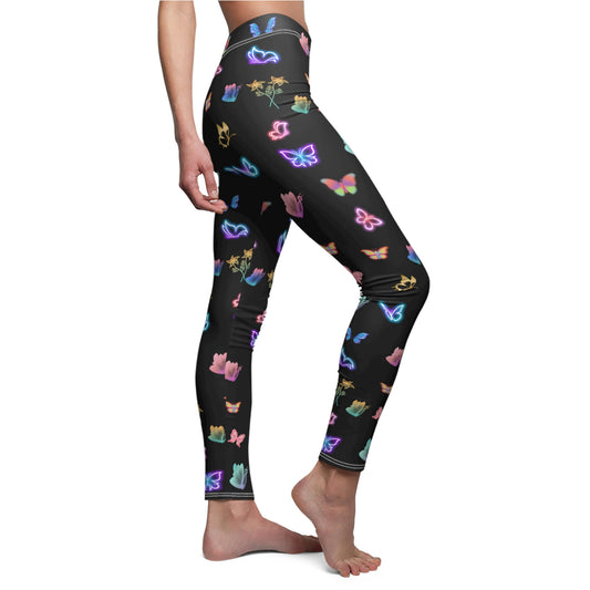 Glowing Butterflies Women's Casual Leggings
