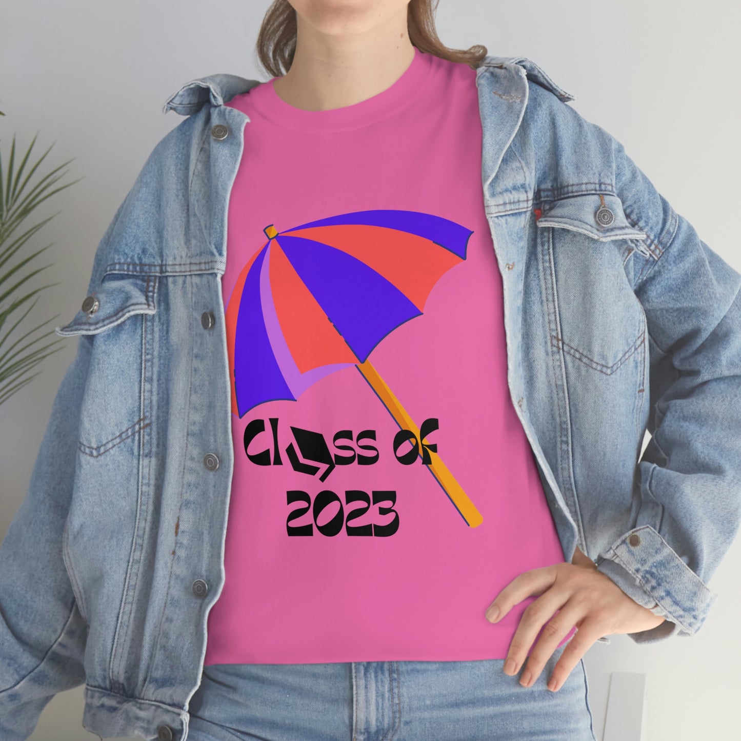 "Beach Umbrella 2023 Graduate" Unisex Heavy Cotton Tee