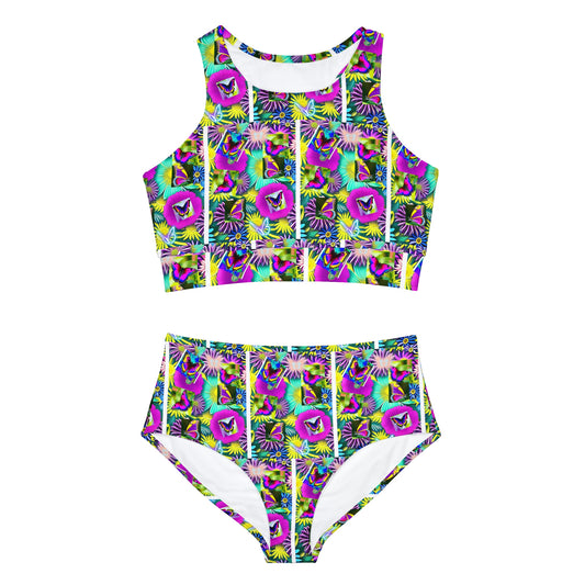 "Butterfly Garden" - Sporty Bikini Set