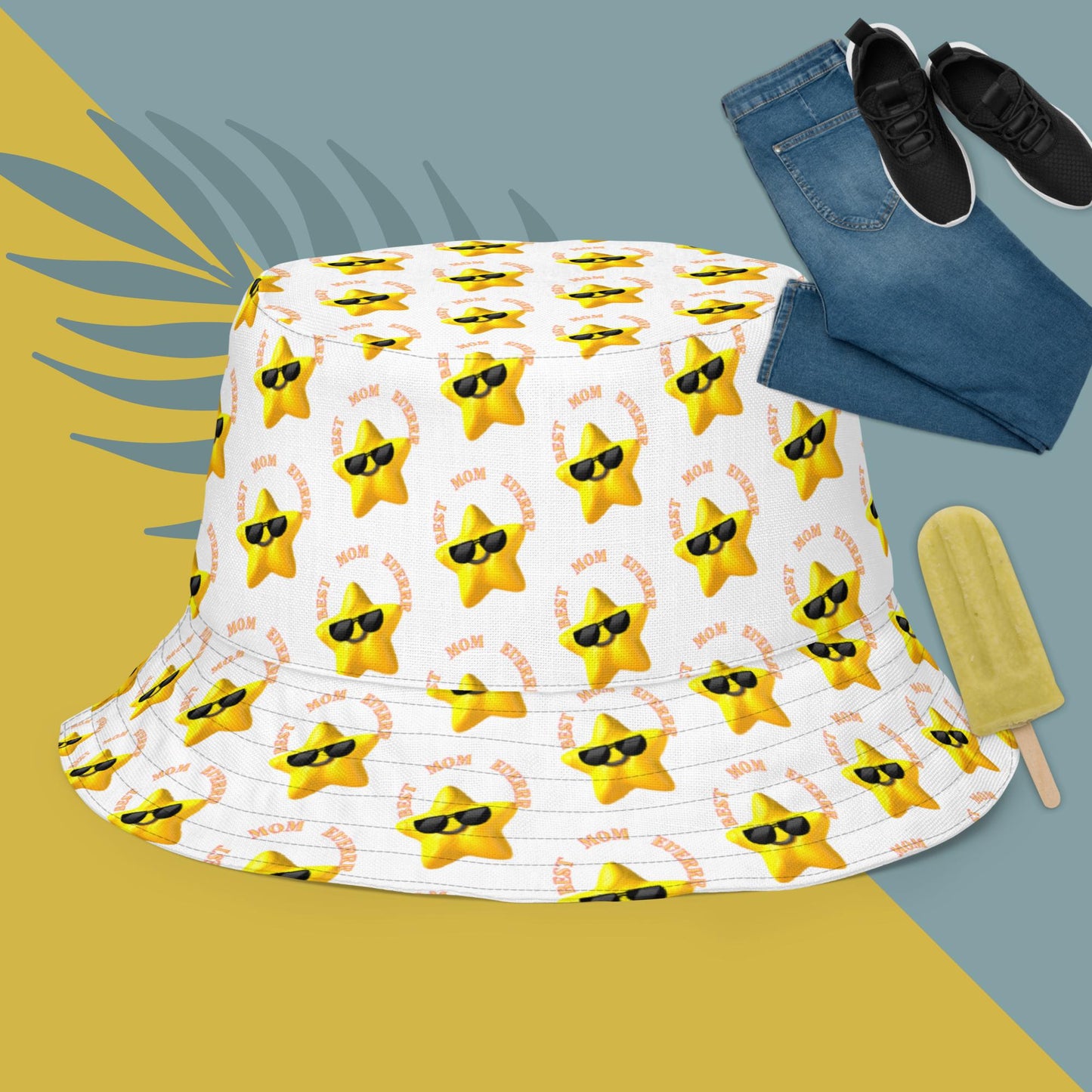 Best Mom Everrr Reversible bucket hat