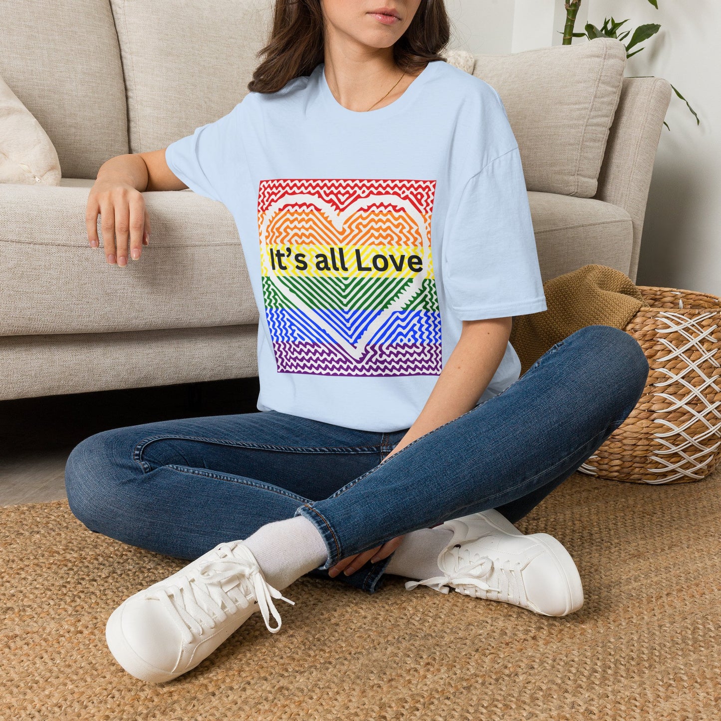 It's All Love Rainbow Heart T-Shirt