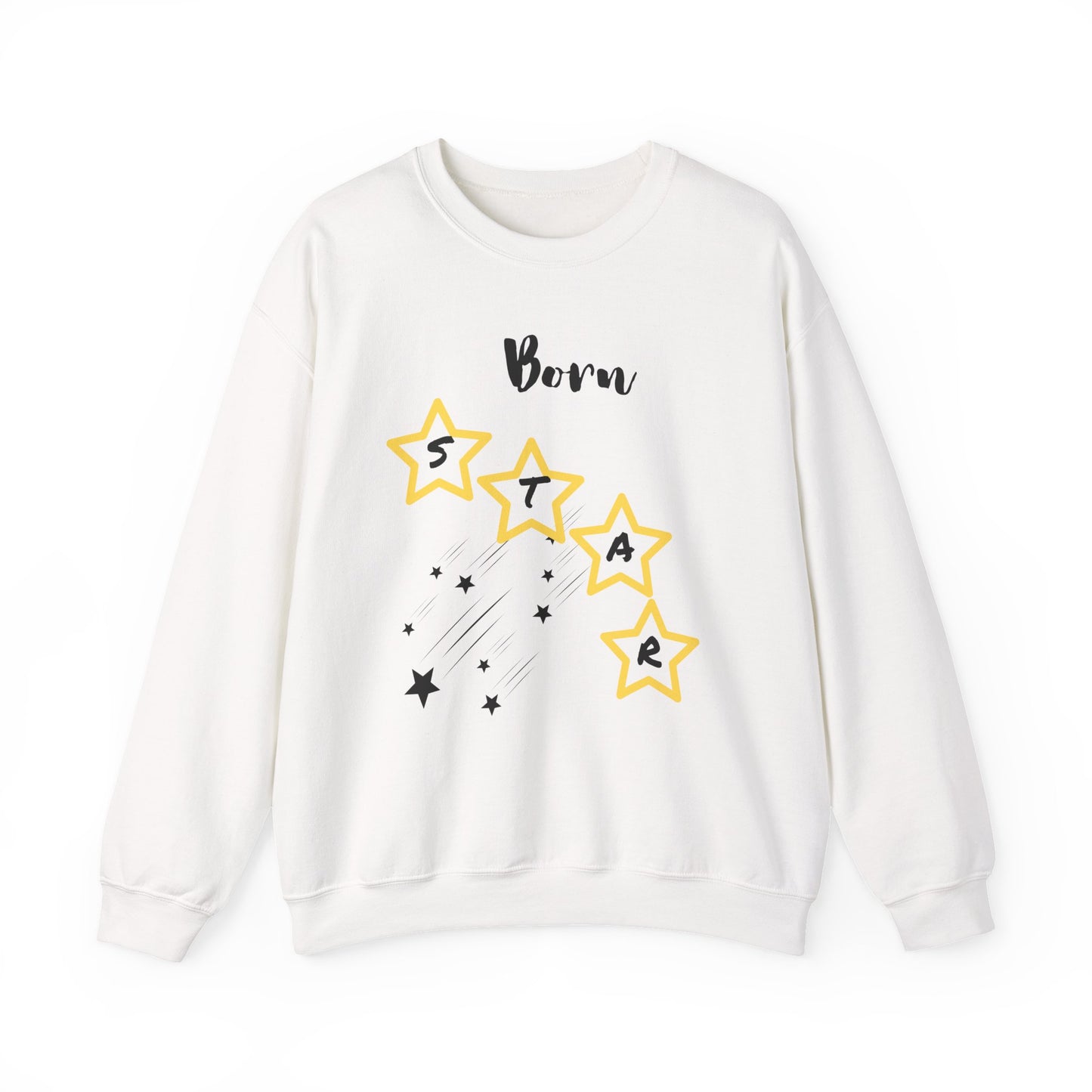 "Born Star' Unisex Heavy Blend™ Crewneck Sweatshirt - Cozy Inspiration for Every Occasion