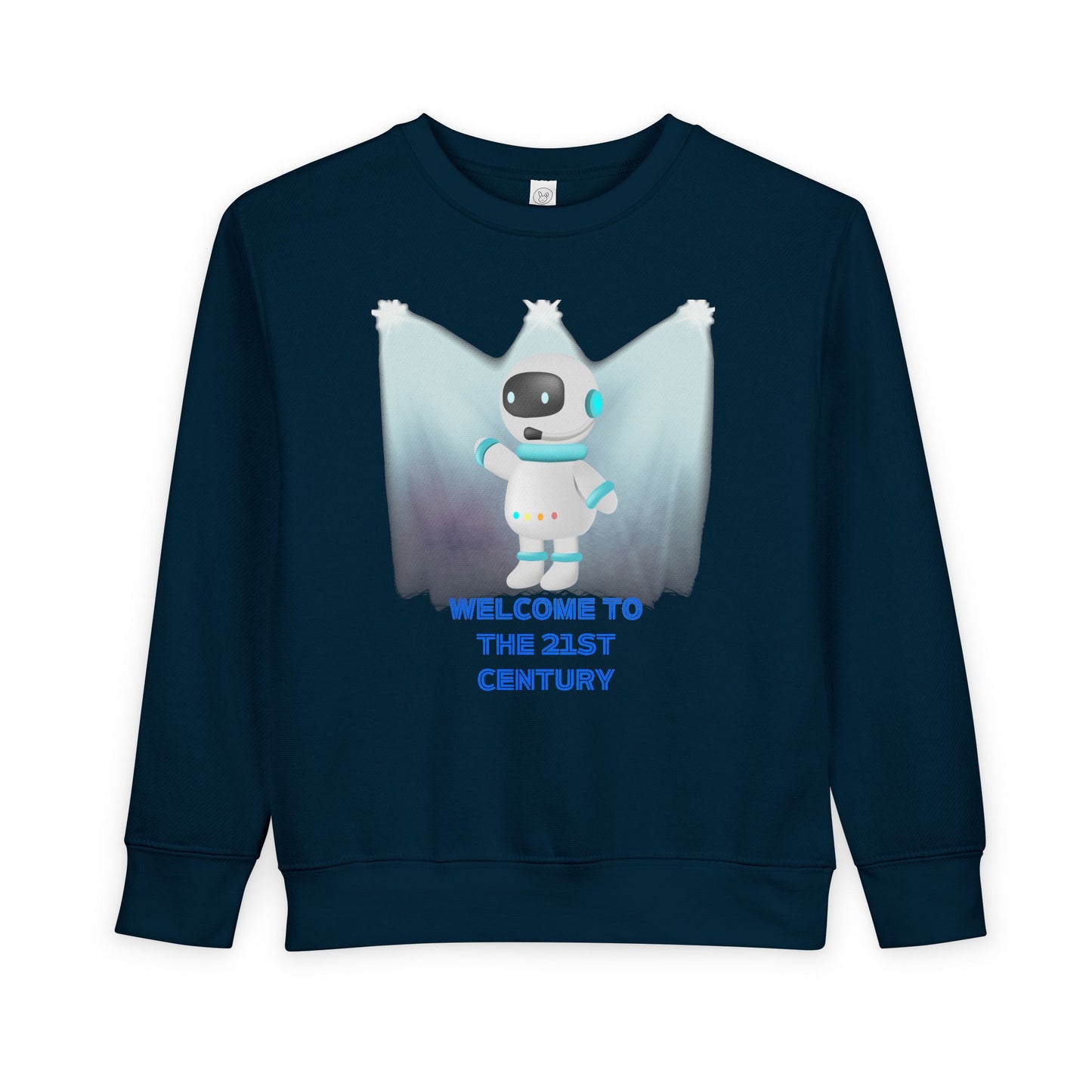 Toddler Sweatshirt - Cute Robot "Welcome to the 21st Century" Kids Crewneck