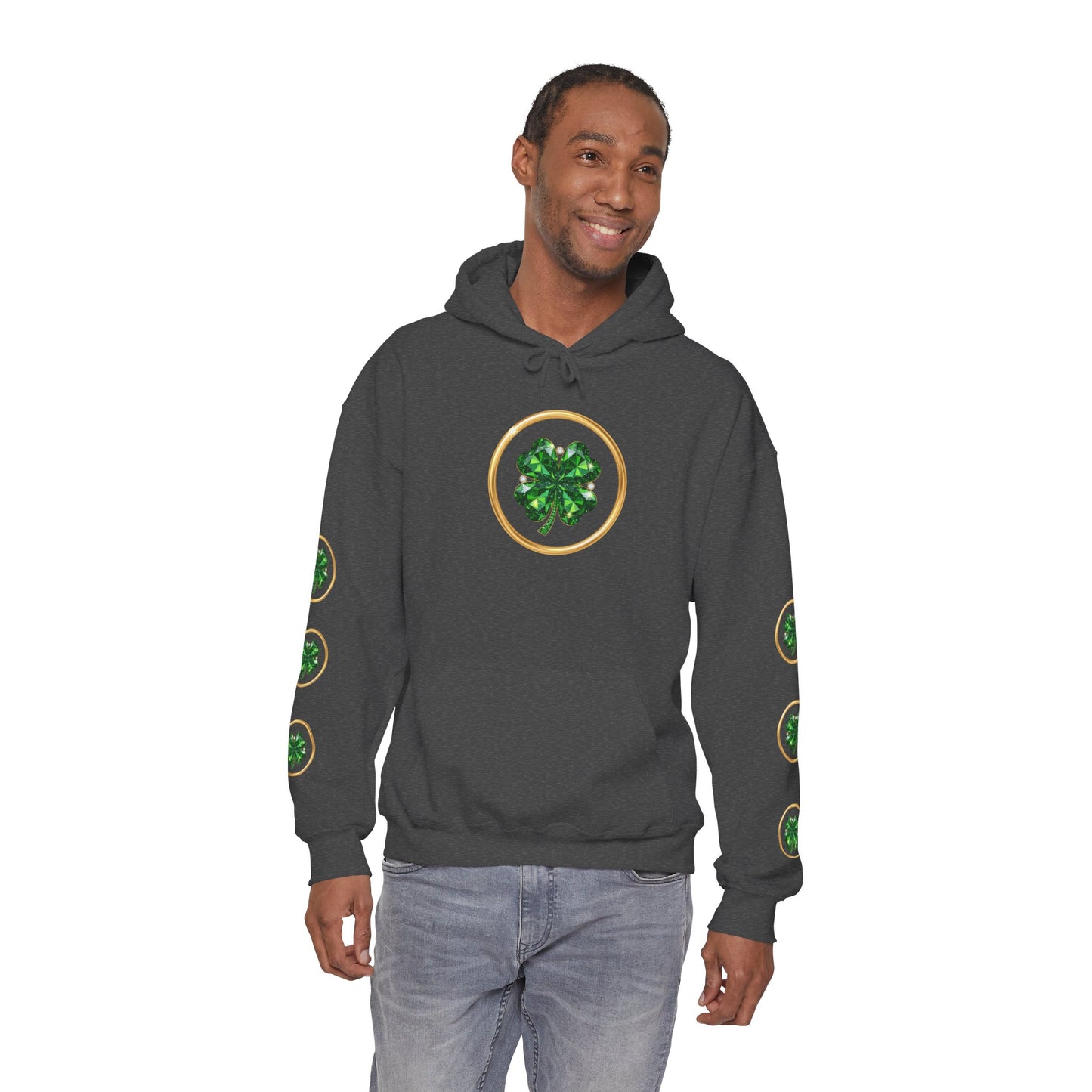 St. Patrick’s Day Lucky Pot Hoodie — Gold Pot of Money Shamrock Sweatshirt