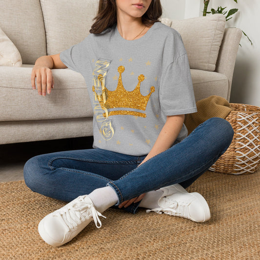 Gold Crown Tee — Glitter Queen Graphic T-Shirt