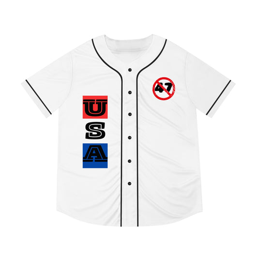 Men's Baseball Jersey - American Flag & Two-Faced Don the Con - #47
