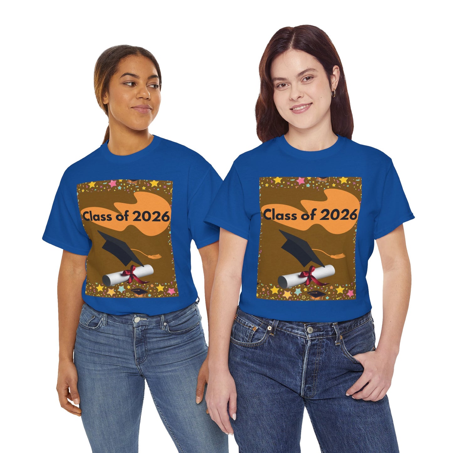 "Class of 2026" Graphic T-Shirt — Scroll, Graduation Cap, Class of 2026