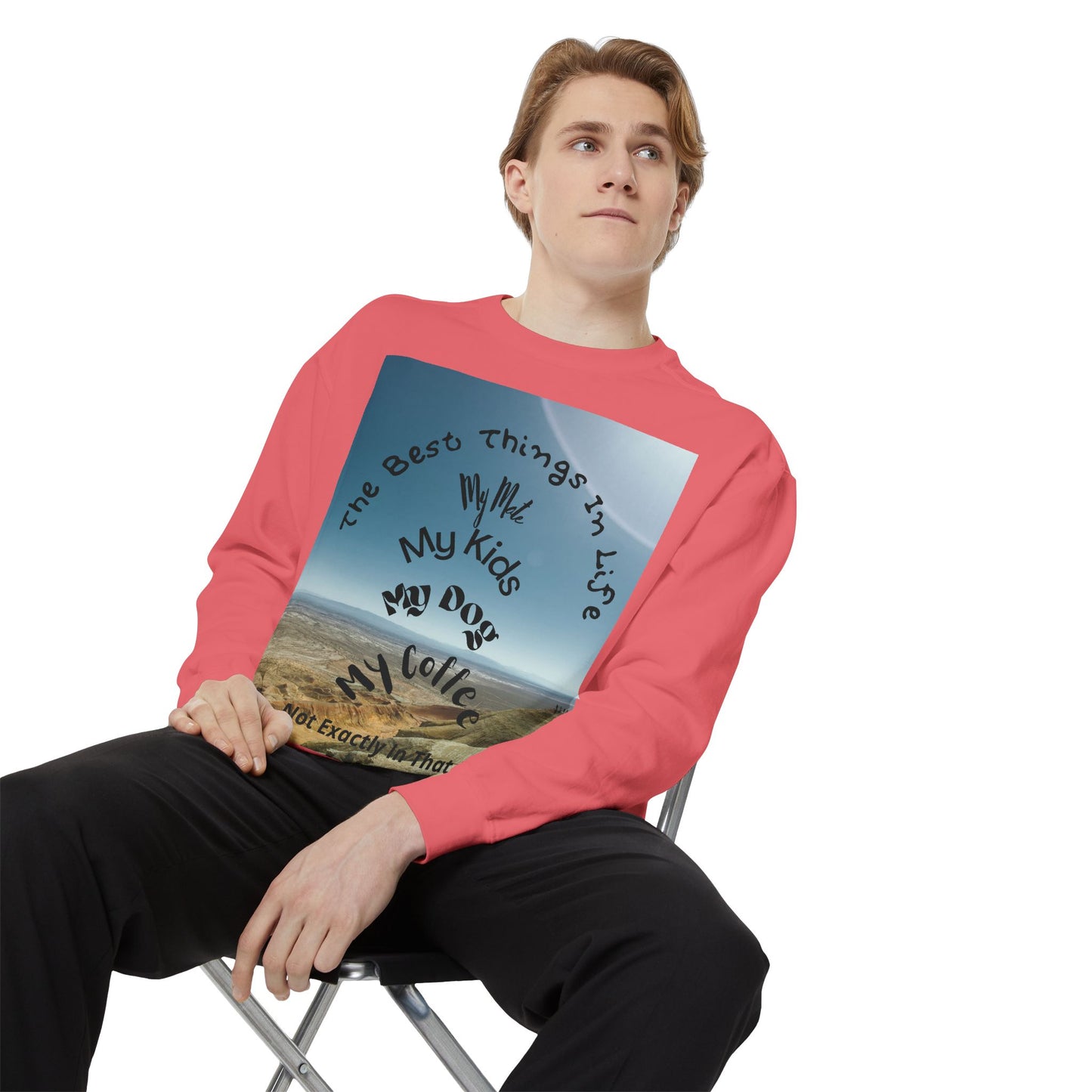 Coastal Family Vibes Sweatshirt — "The Best Things in Life" Graphic Crewneck