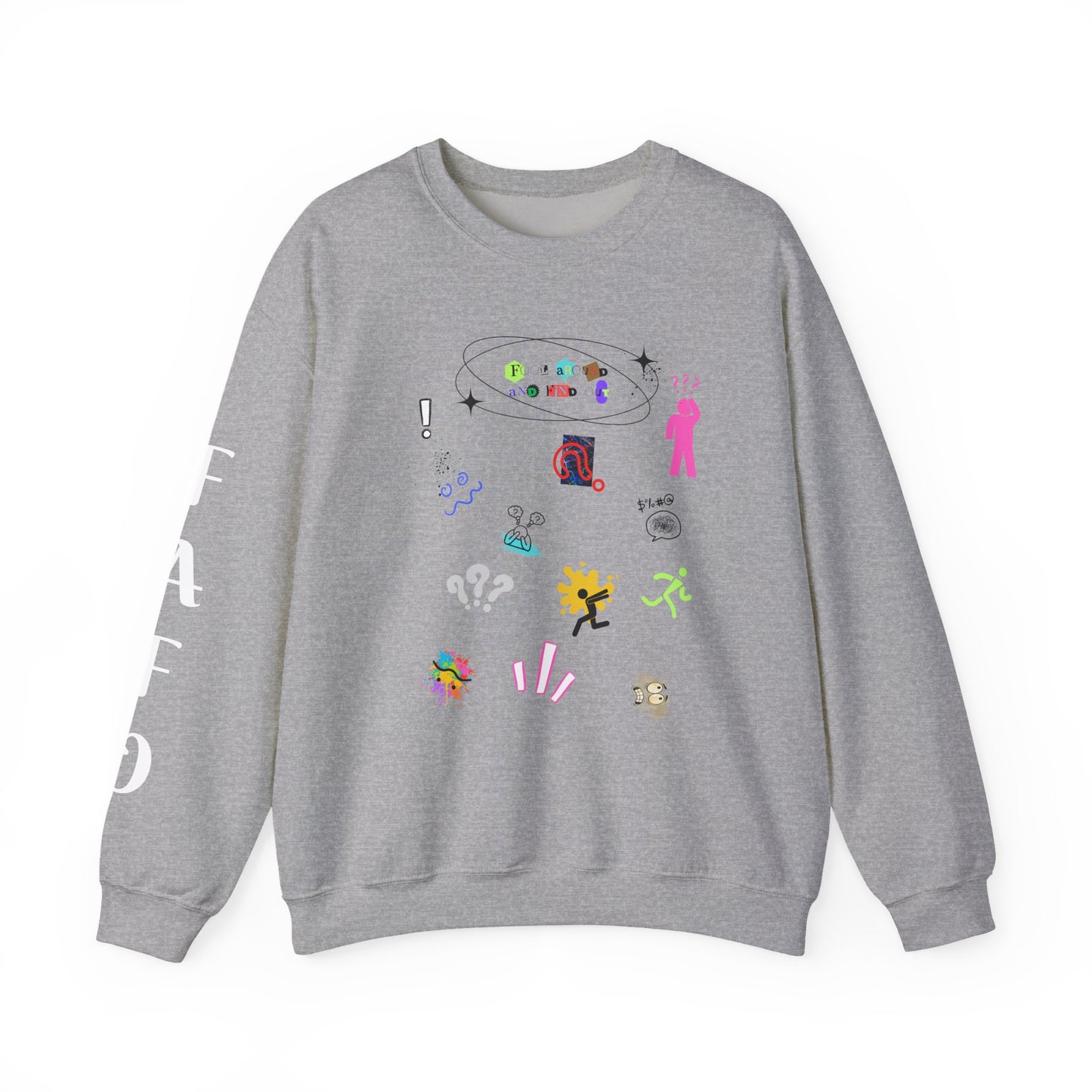 FAFO Comical and Colorful Design Unisex Crewneck Sweatshirt