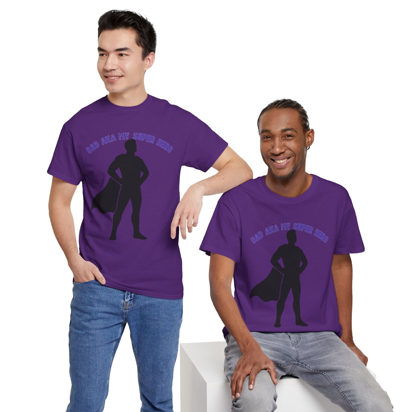 Superhero Dad T‑Shirt – “Dad Aka My Super Hero” Graphic Tee