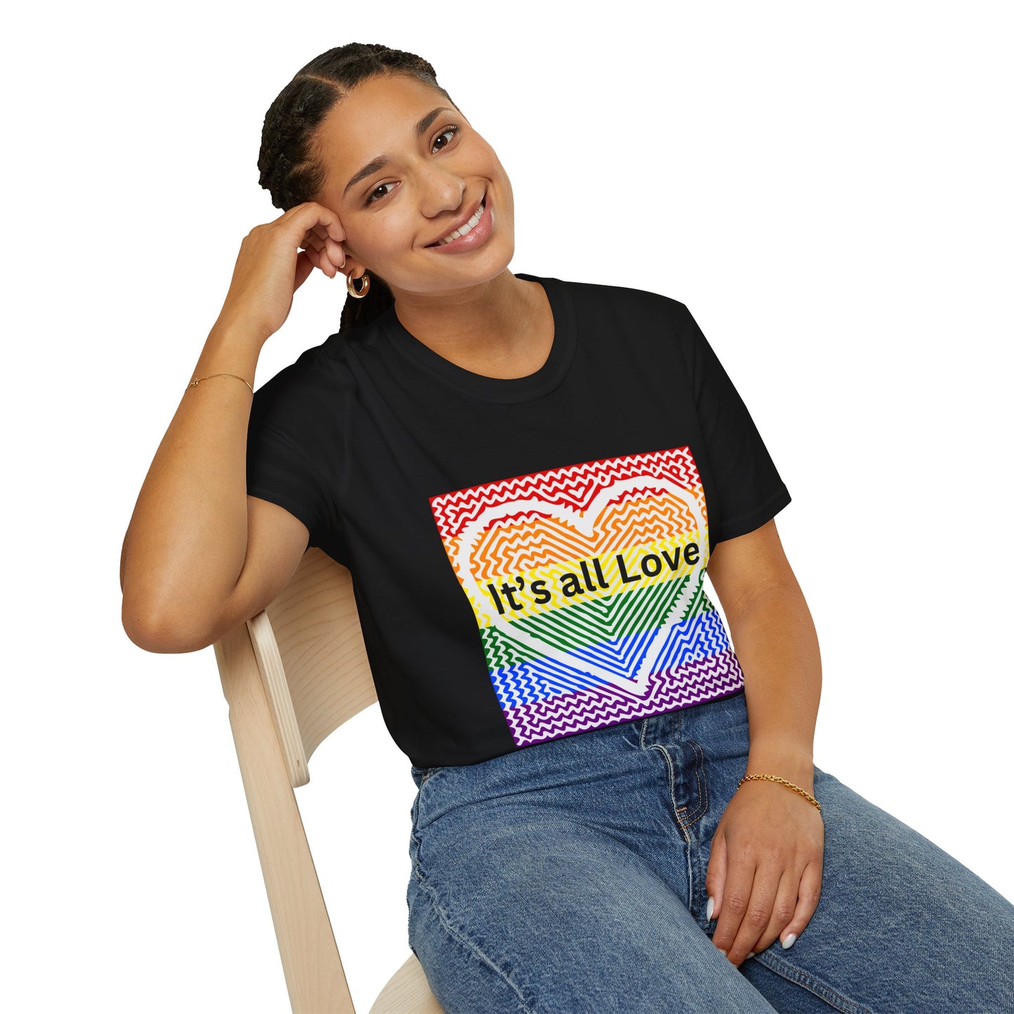 It's All Love Rainbow Heart T-Shirt
