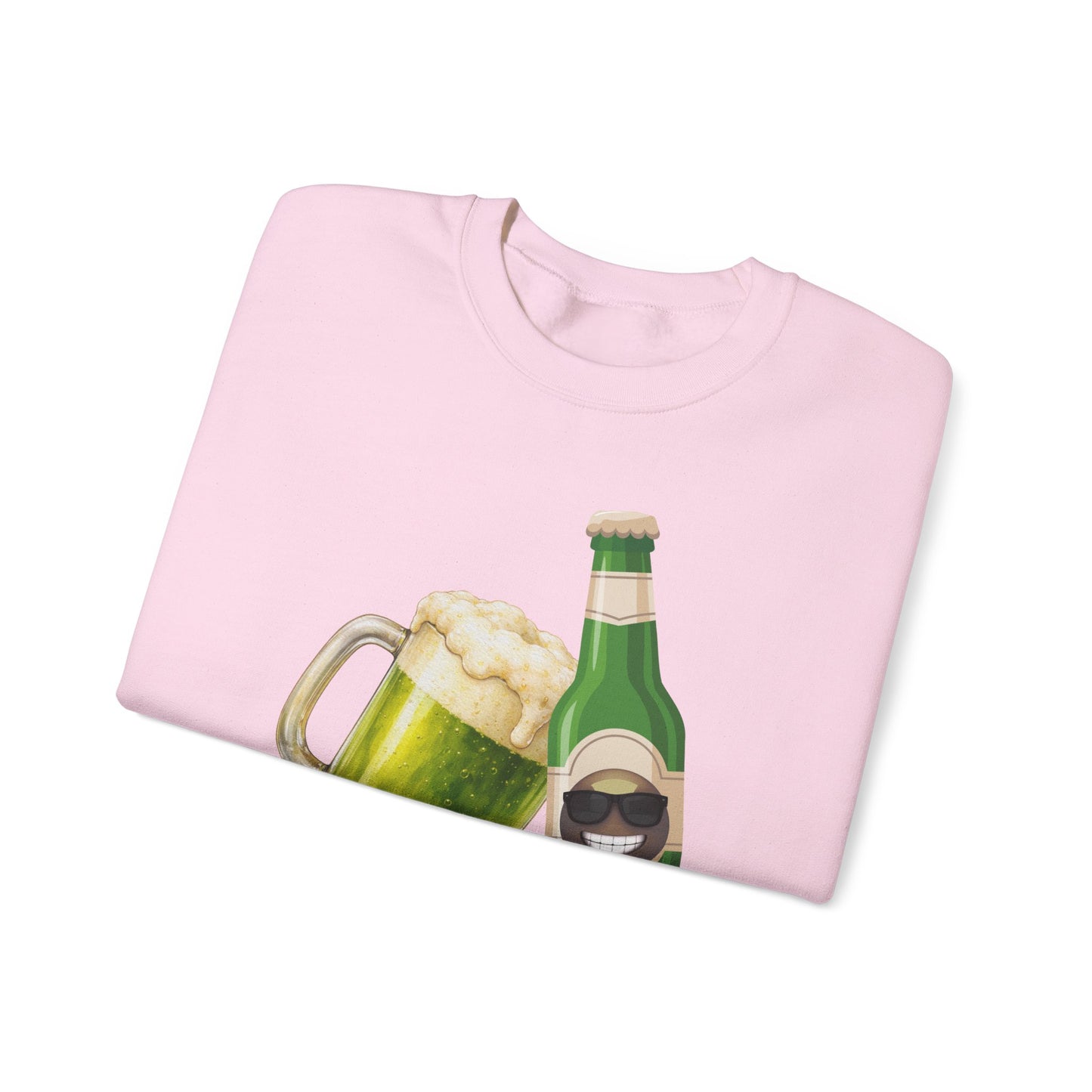 Crewneck Sweatshirt — "Dude Where's My Beer" Green Beer St. Patrick's Day Design