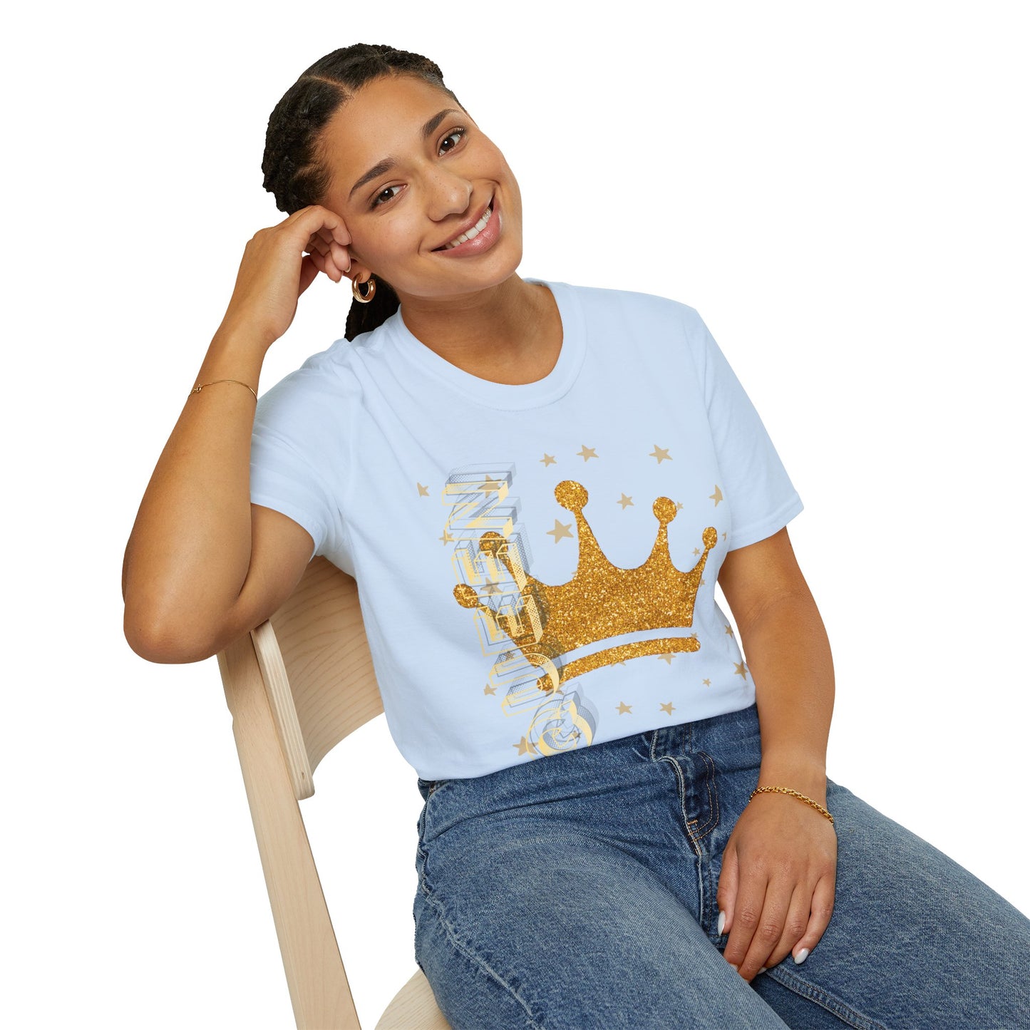 Gold Crown Tee — Glitter Queen Graphic T-Shirt
