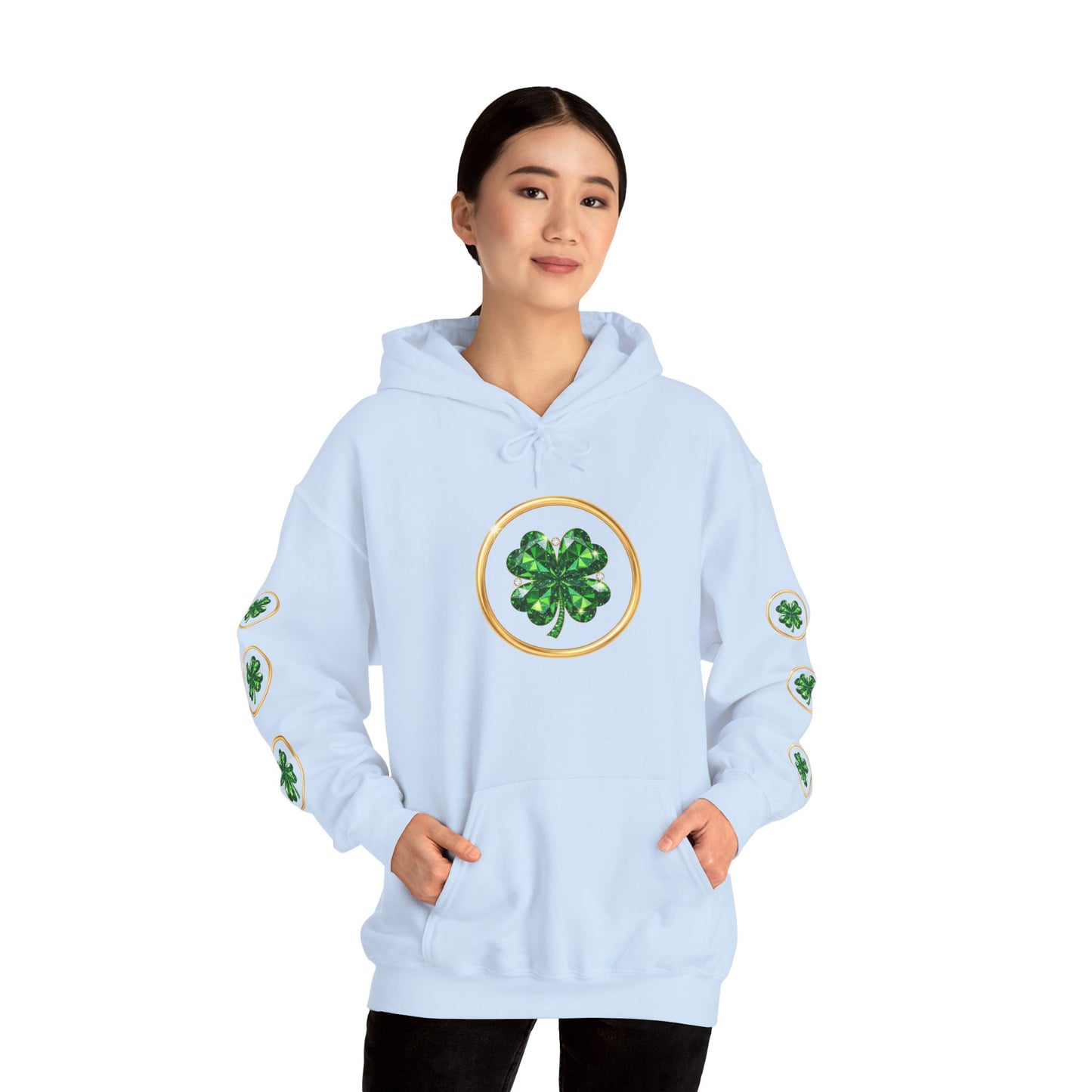 St. Patrick’s Day Lucky Pot Hoodie — Gold Pot of Money Shamrock Sweatshirt