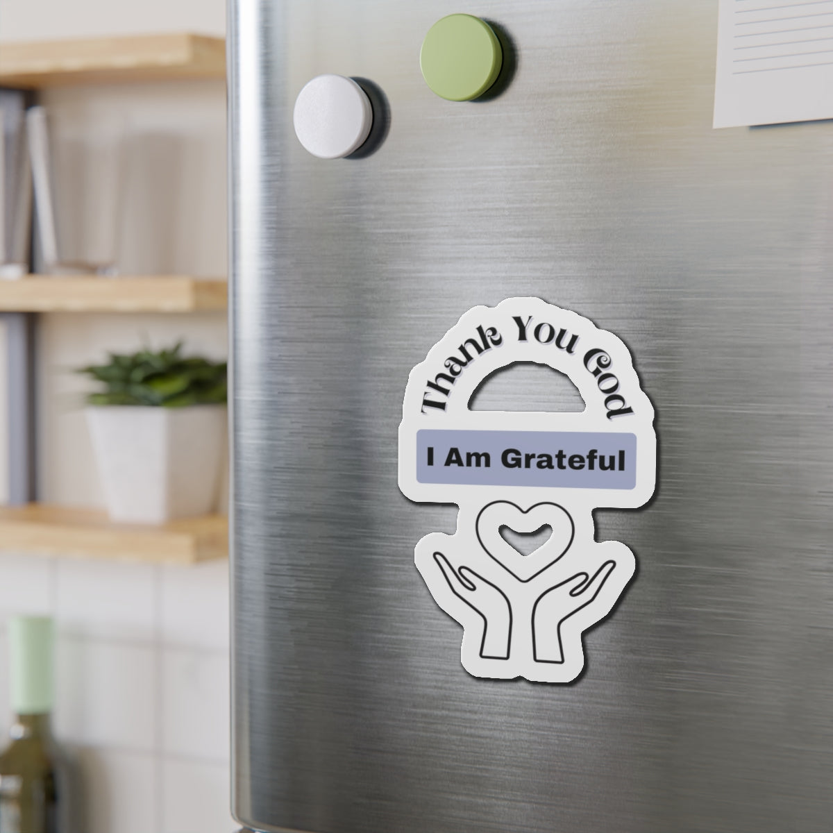Grateful Hands Heart Design - Die-Cut Magnet