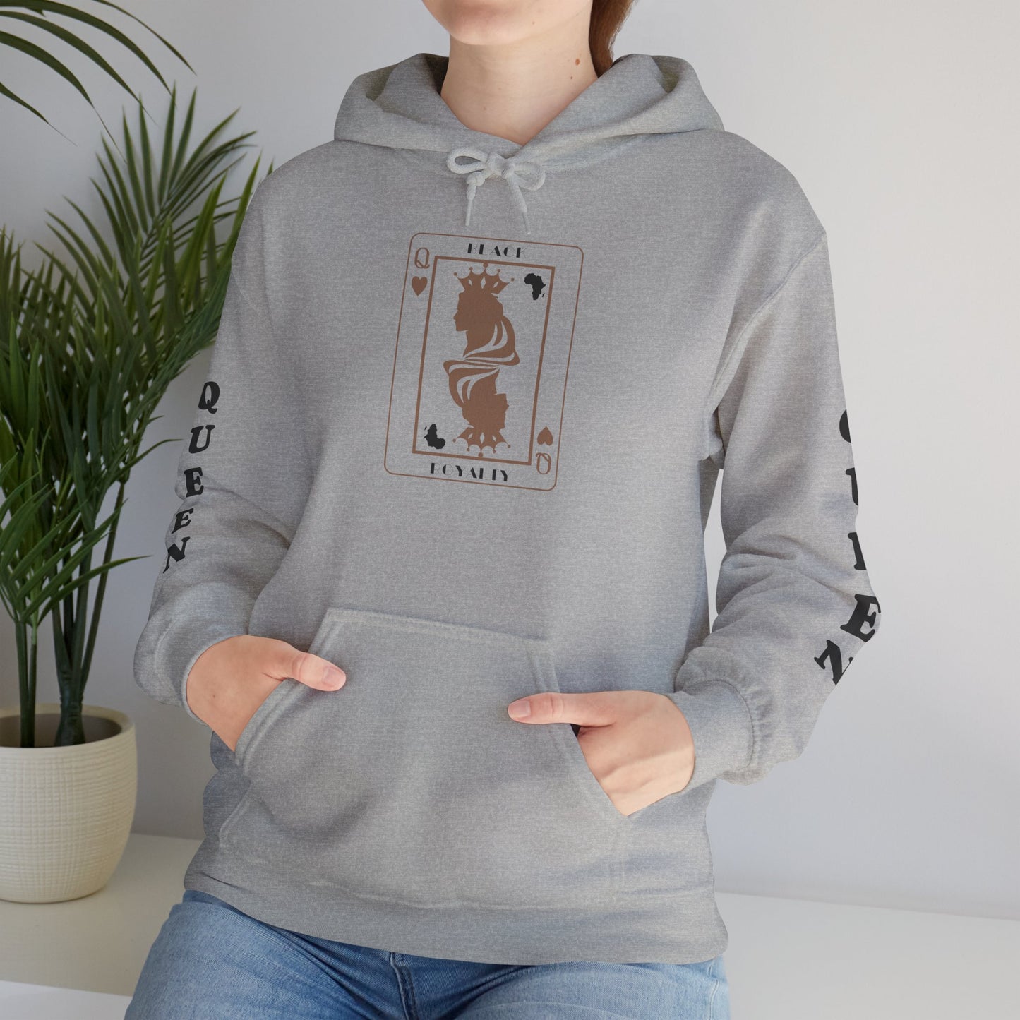Queen of Hearts Card Hoodie — Graphic Playing Card Sweatshirt