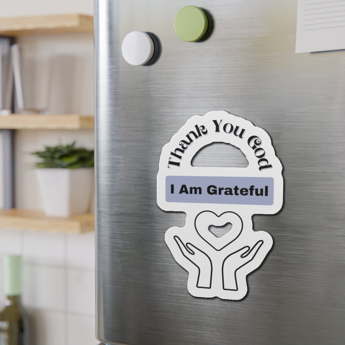 Grateful Hands Heart Design - Die-Cut Magnet