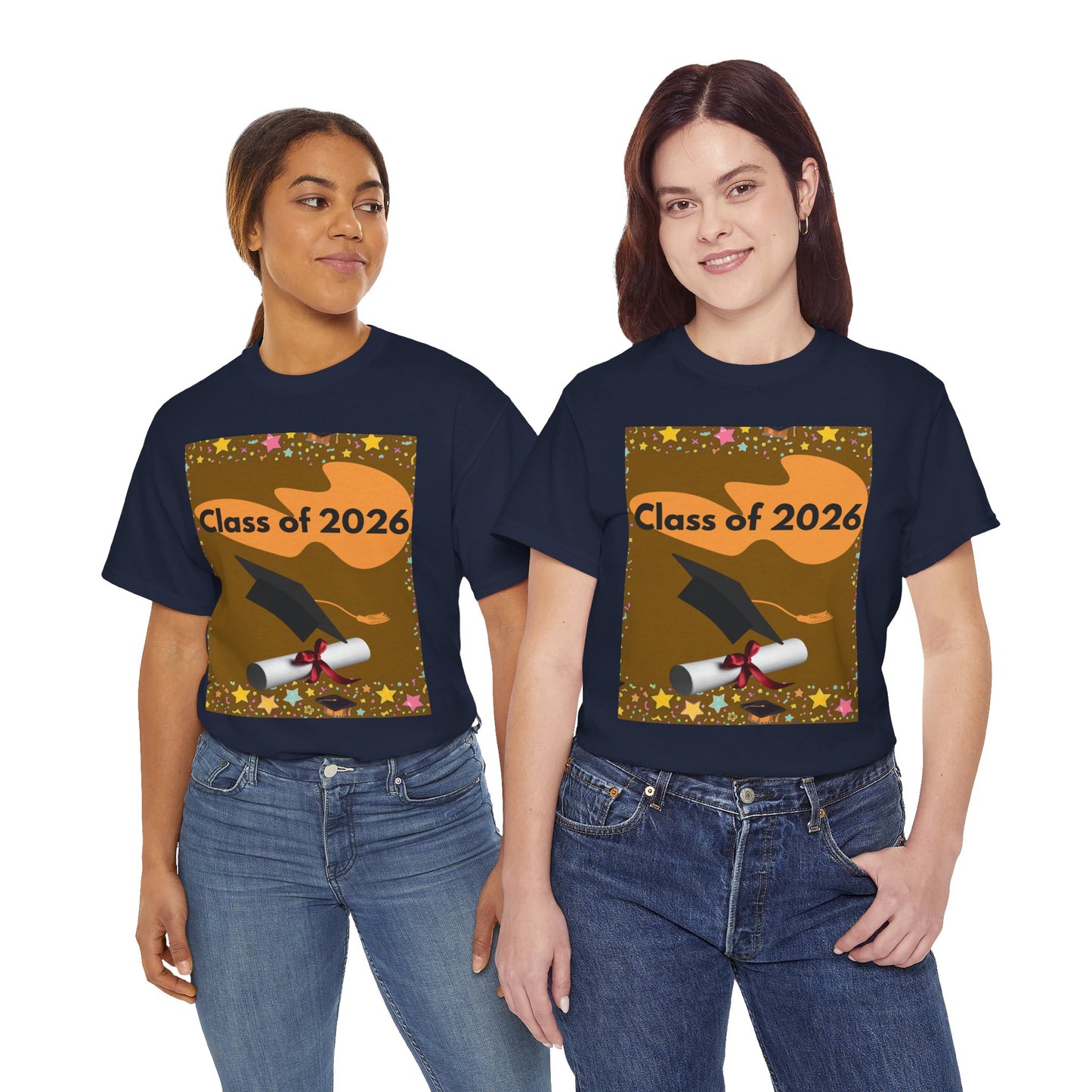 "Class of 2026" Graphic T-Shirt — Scroll, Graduation Cap, Class of 2026