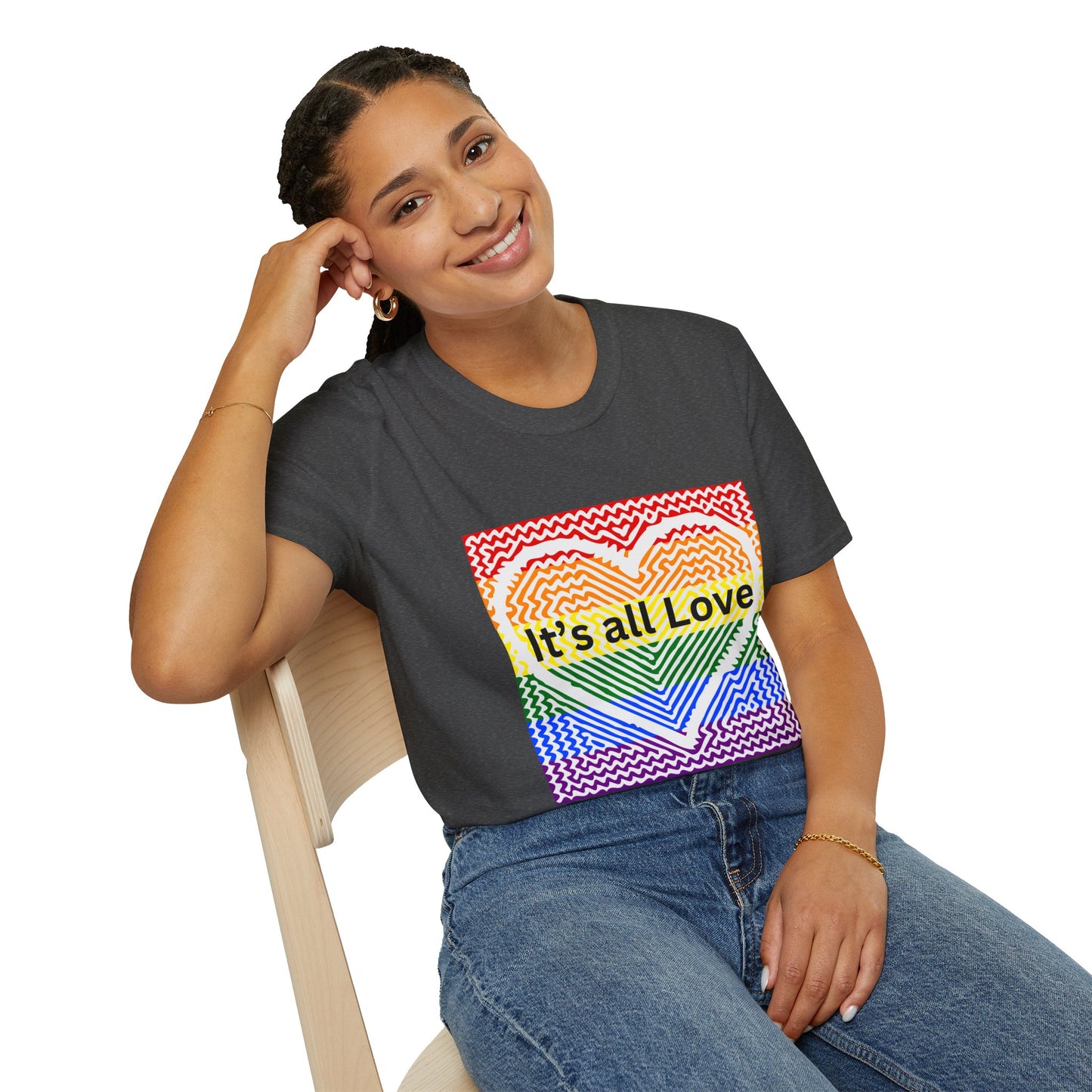 It's All Love Rainbow Heart T-Shirt