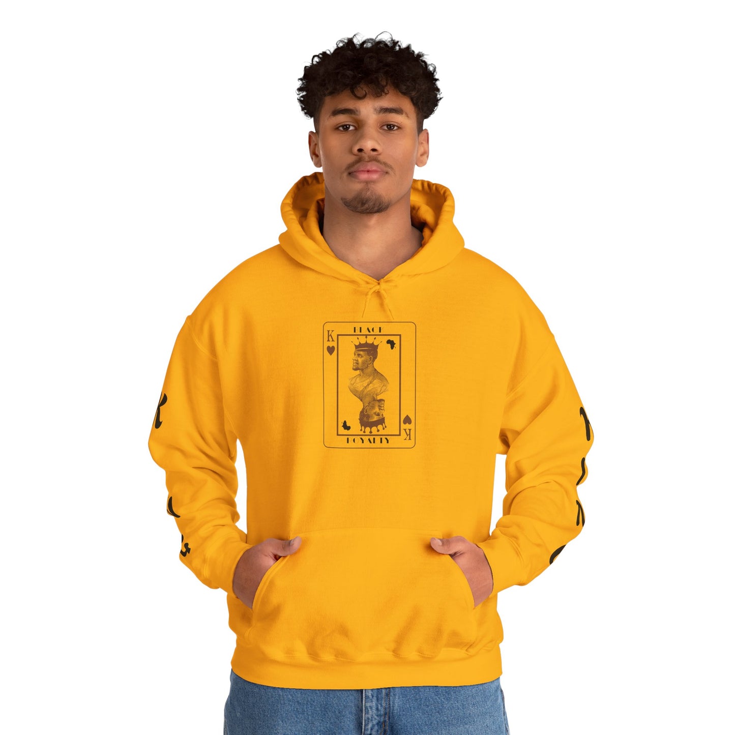 King of Hearts Hoodie — Classical Sculpture Playing Card Sweatshirt