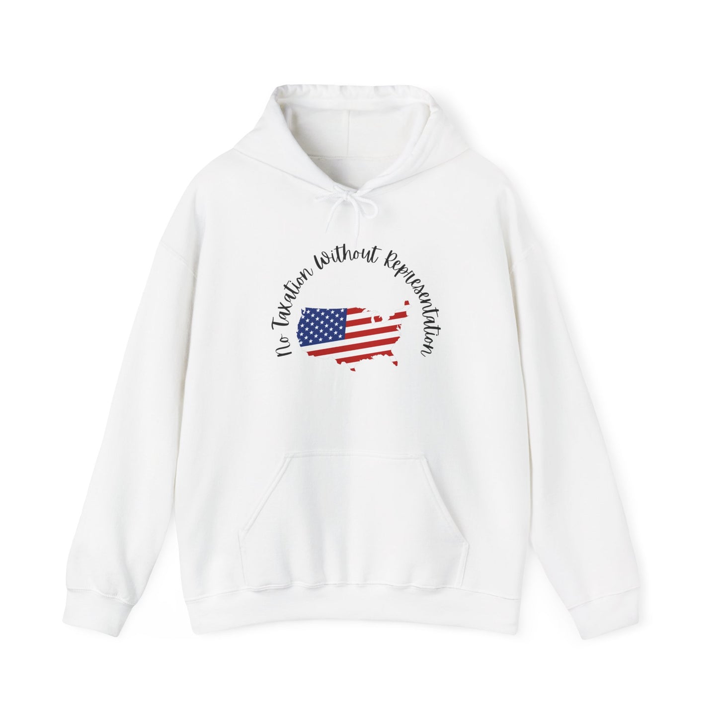 Patriotic Continent Hoodie – "No Taxation Without Representation"  USA Sweatshirt