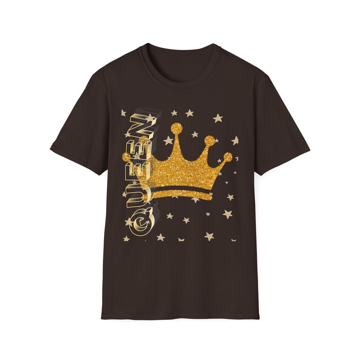 Gold Crown Tee — Glitter Queen Graphic T-Shirt