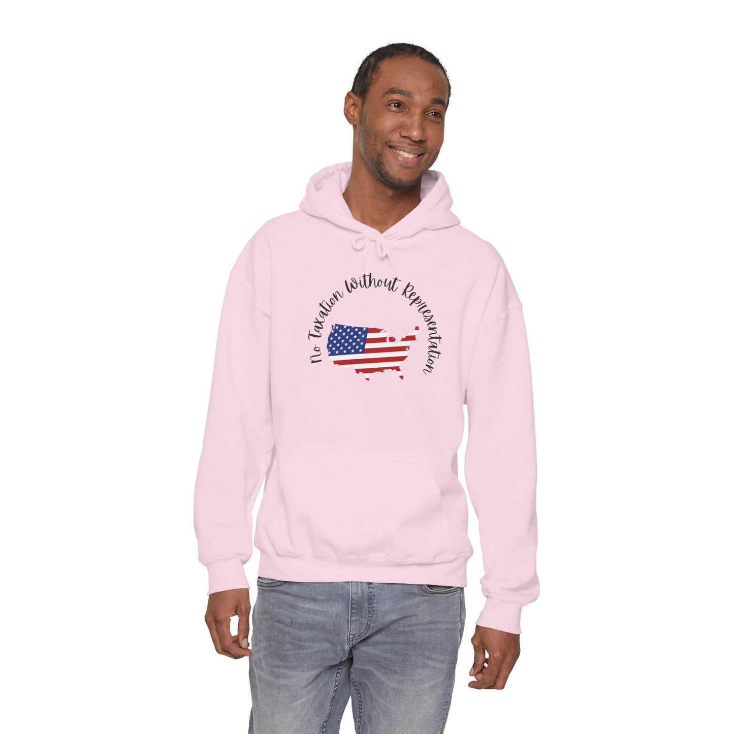 Patriotic Continent Hoodie – "No Taxation Without Representation"  USA Sweatshirt