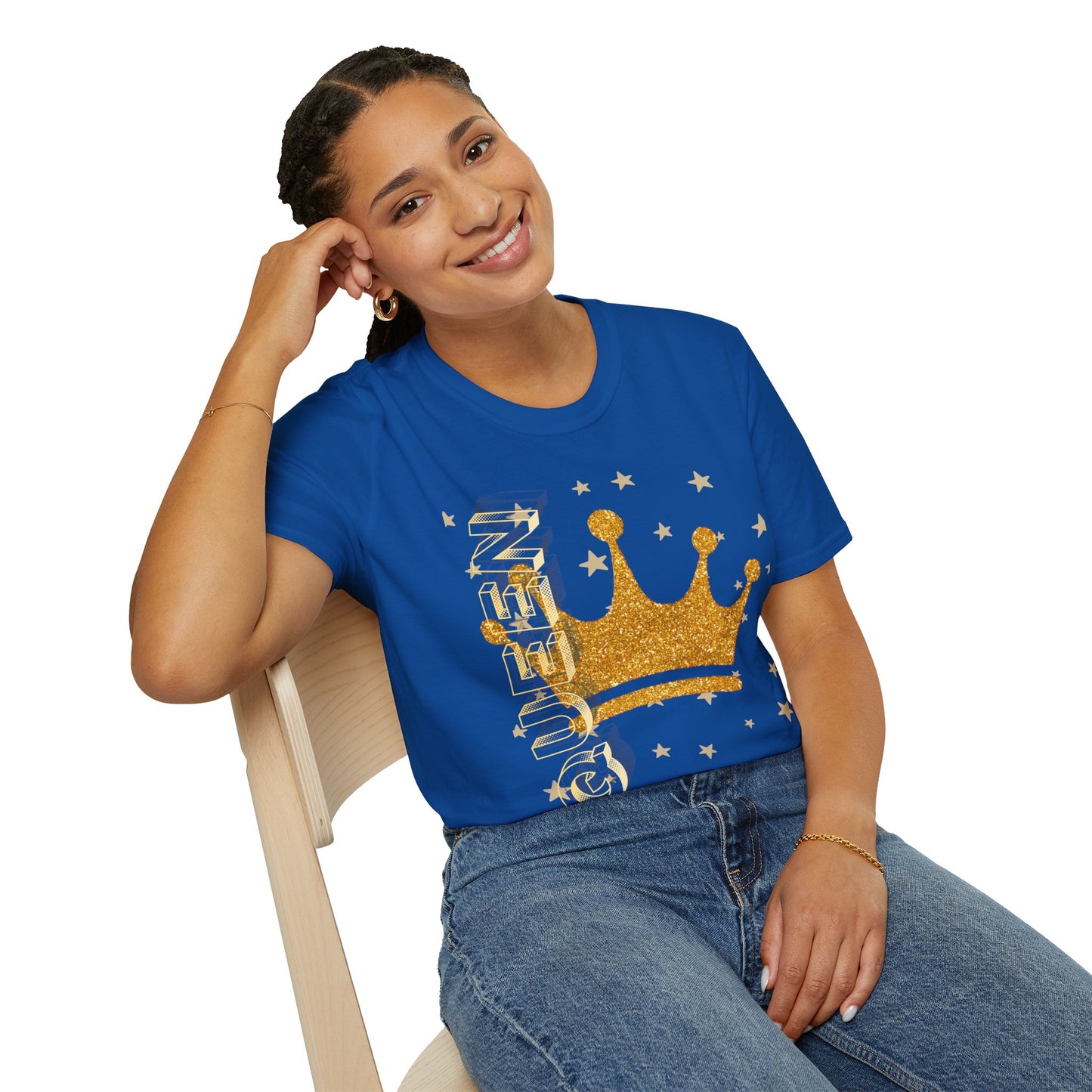 Gold Crown Tee — Glitter Queen Graphic T-Shirt