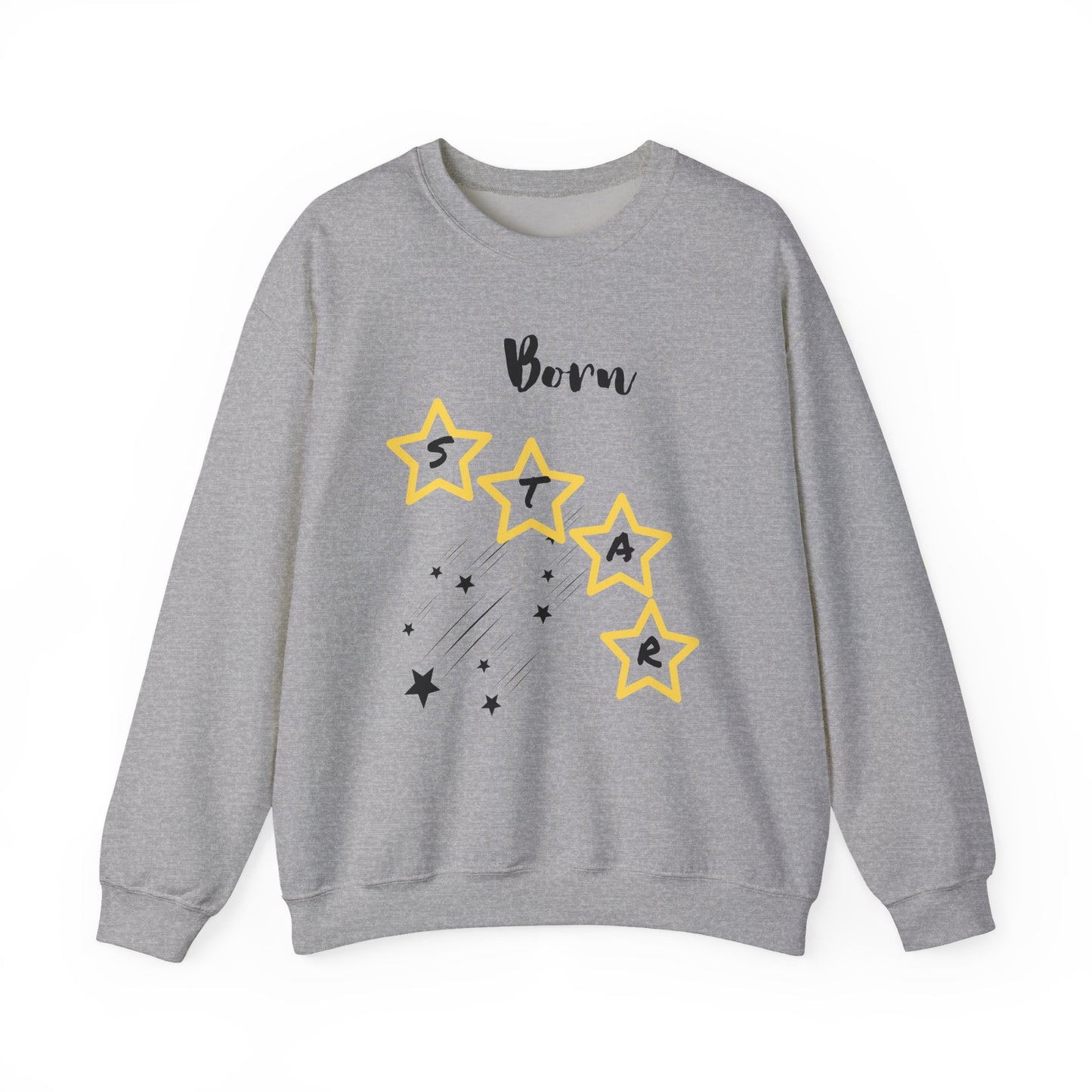 "Born Star' Unisex Heavy Blend™ Crewneck Sweatshirt - Cozy Inspiration for Every Occasion