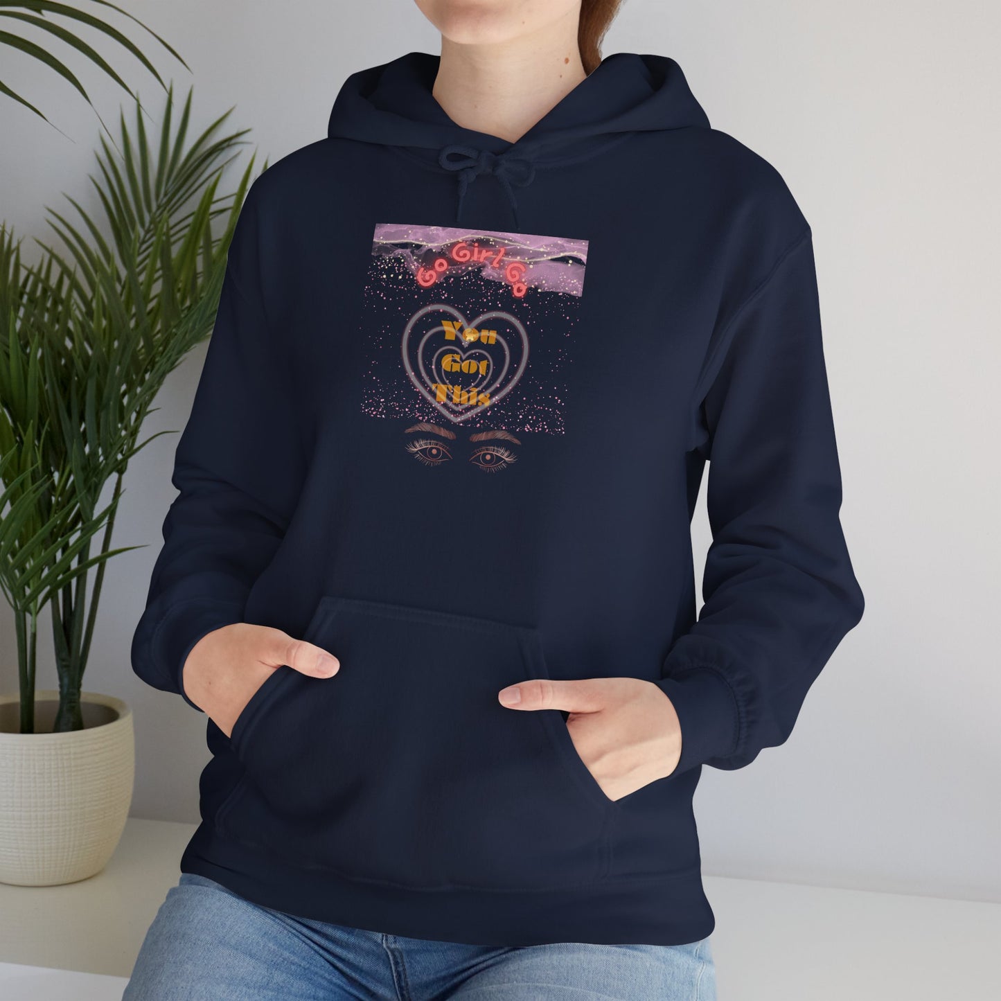 Go Girl University Hoodie — 'You Got This' Motivational Pink Graphic Hoodie