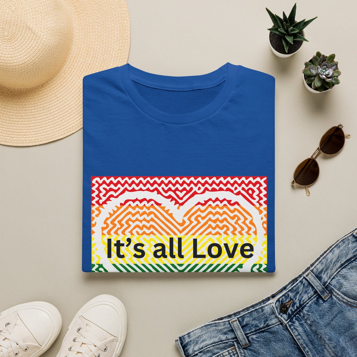 It's All Love Rainbow Heart T-Shirt
