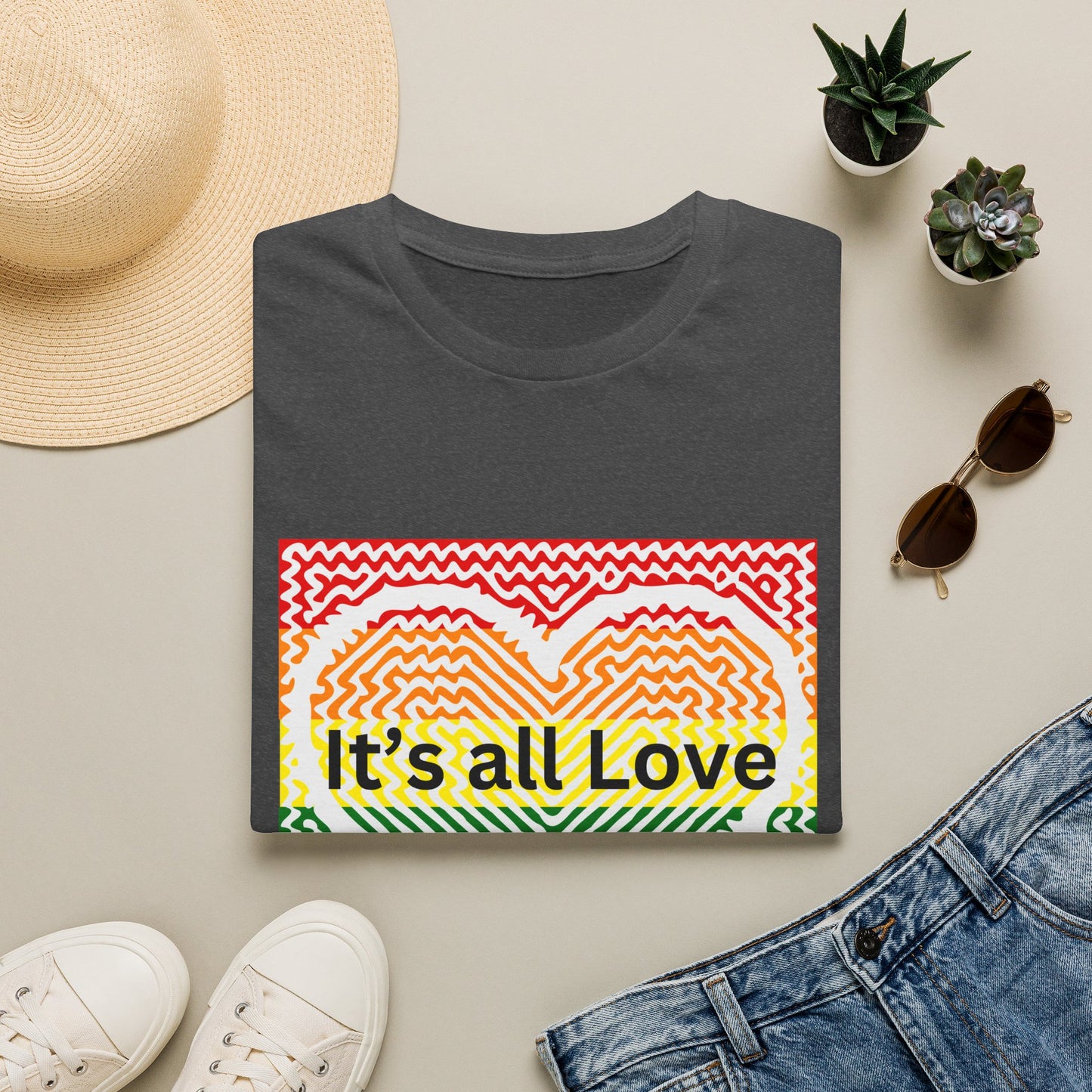 It's All Love Rainbow Heart T-Shirt