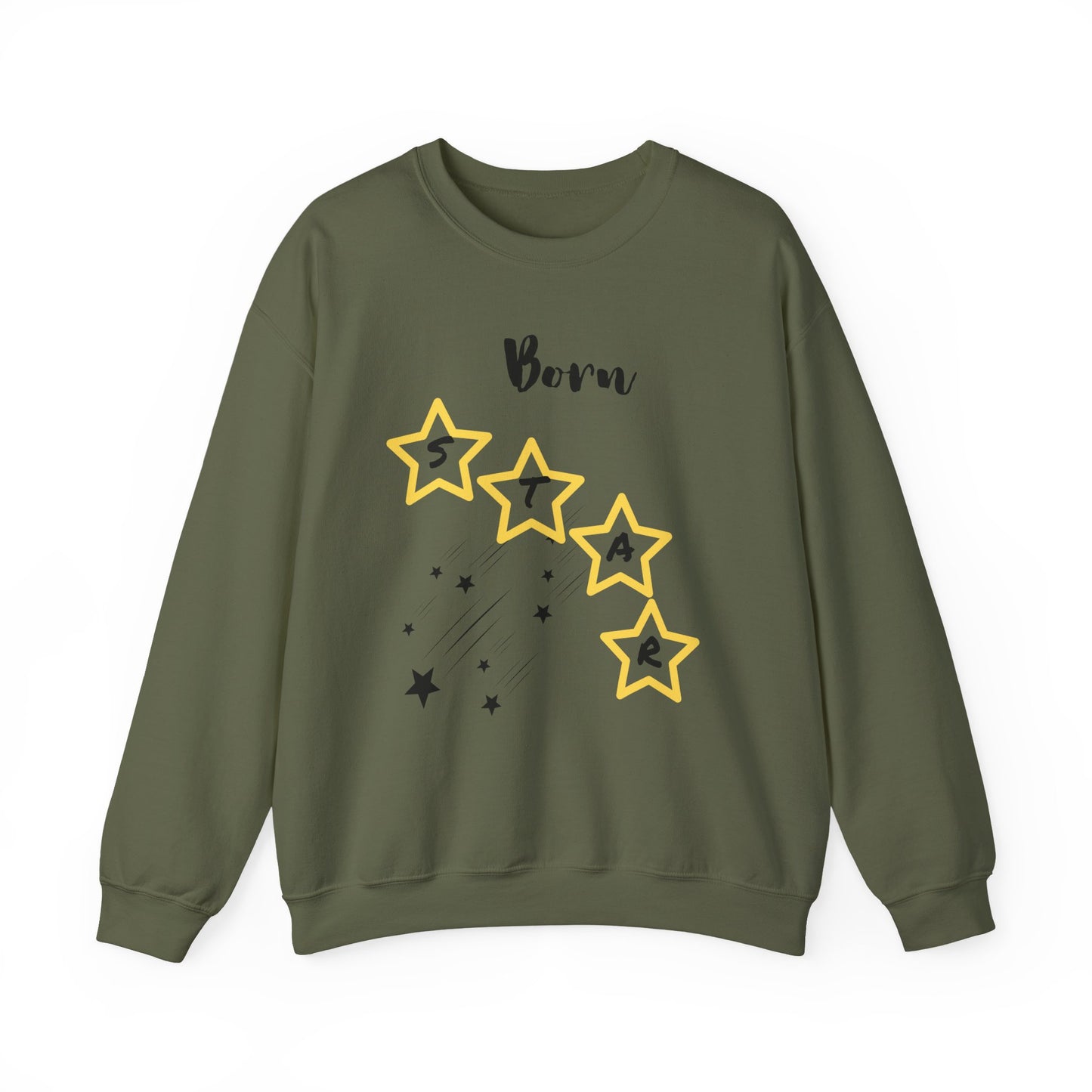 "Born Star' Unisex Heavy Blend™ Crewneck Sweatshirt - Cozy Inspiration for Every Occasion