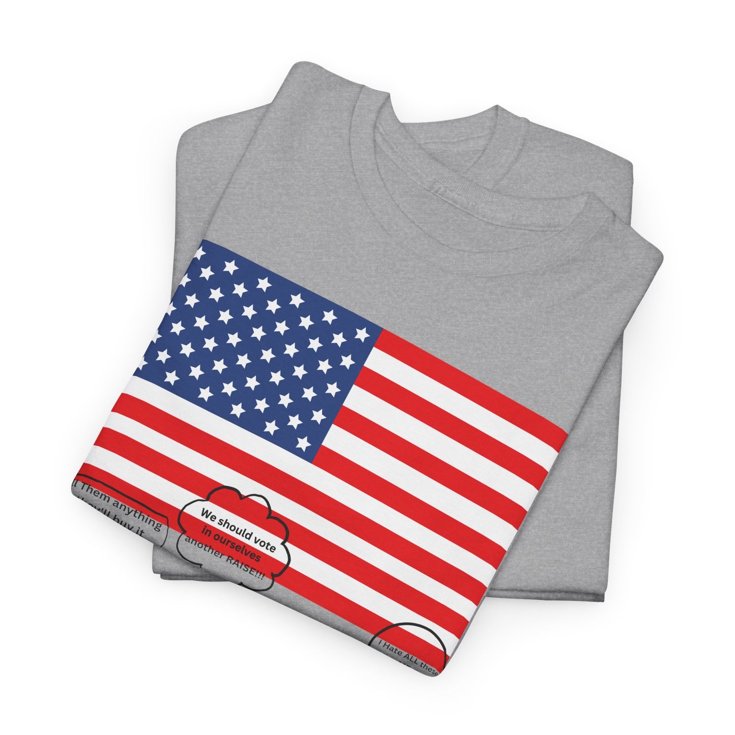 Patriotic 'Vote' Graphic Tee — American Flag Politicians-Lizard Forms Encouraging Voting