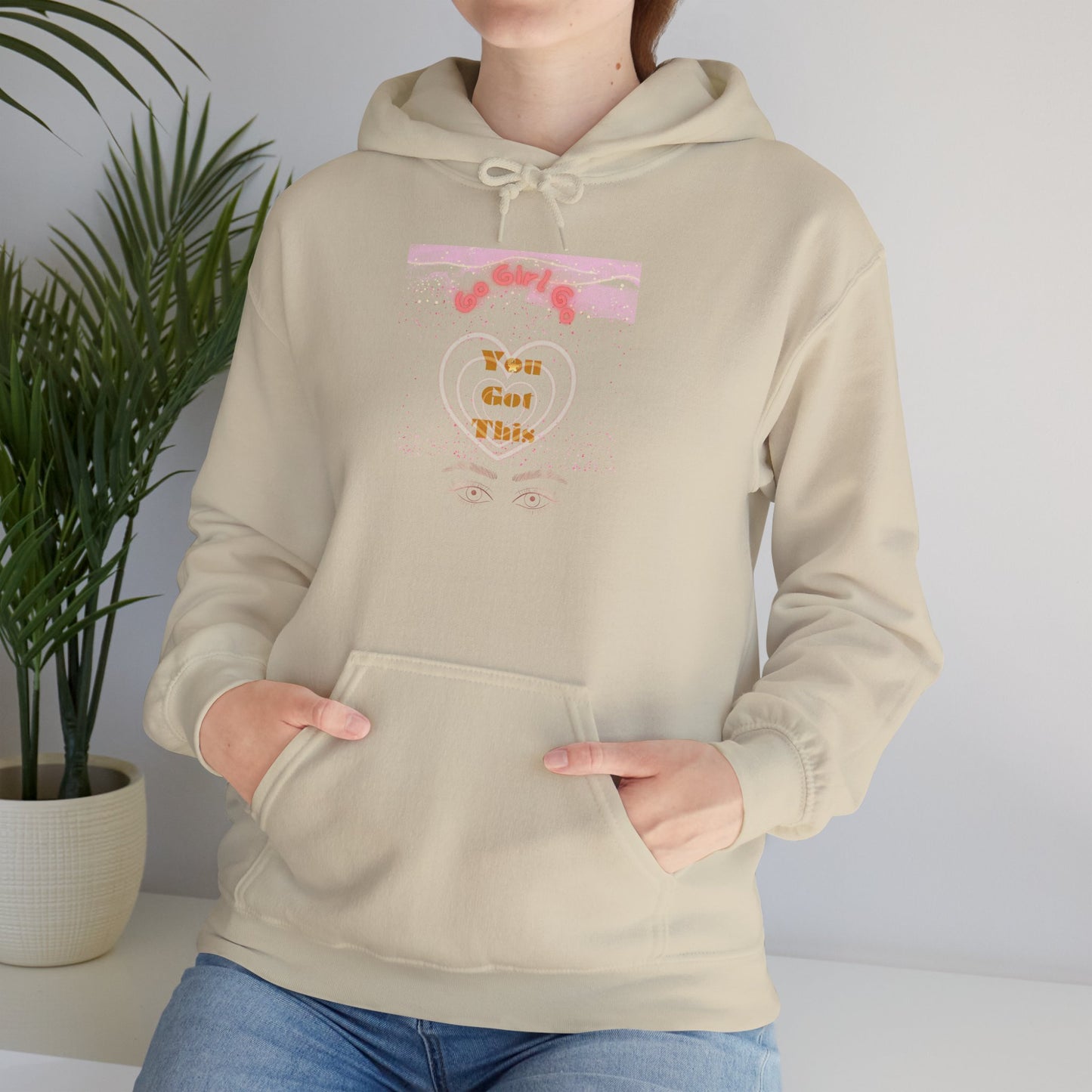 Go Girl University Hoodie — 'You Got This' Motivational Pink Graphic Hoodie