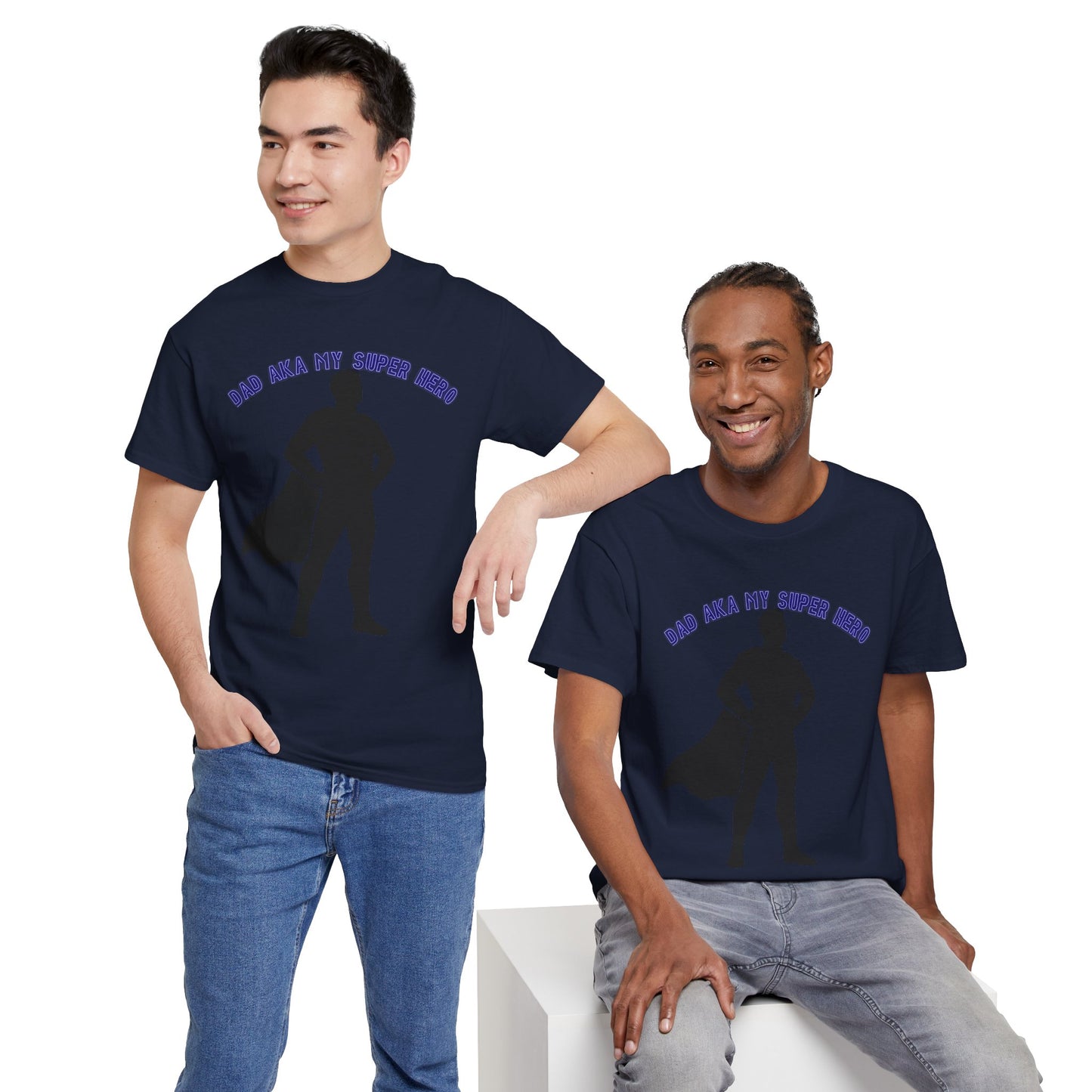 Superhero Dad T‑Shirt – “Dad Aka My Super Hero” Graphic Tee