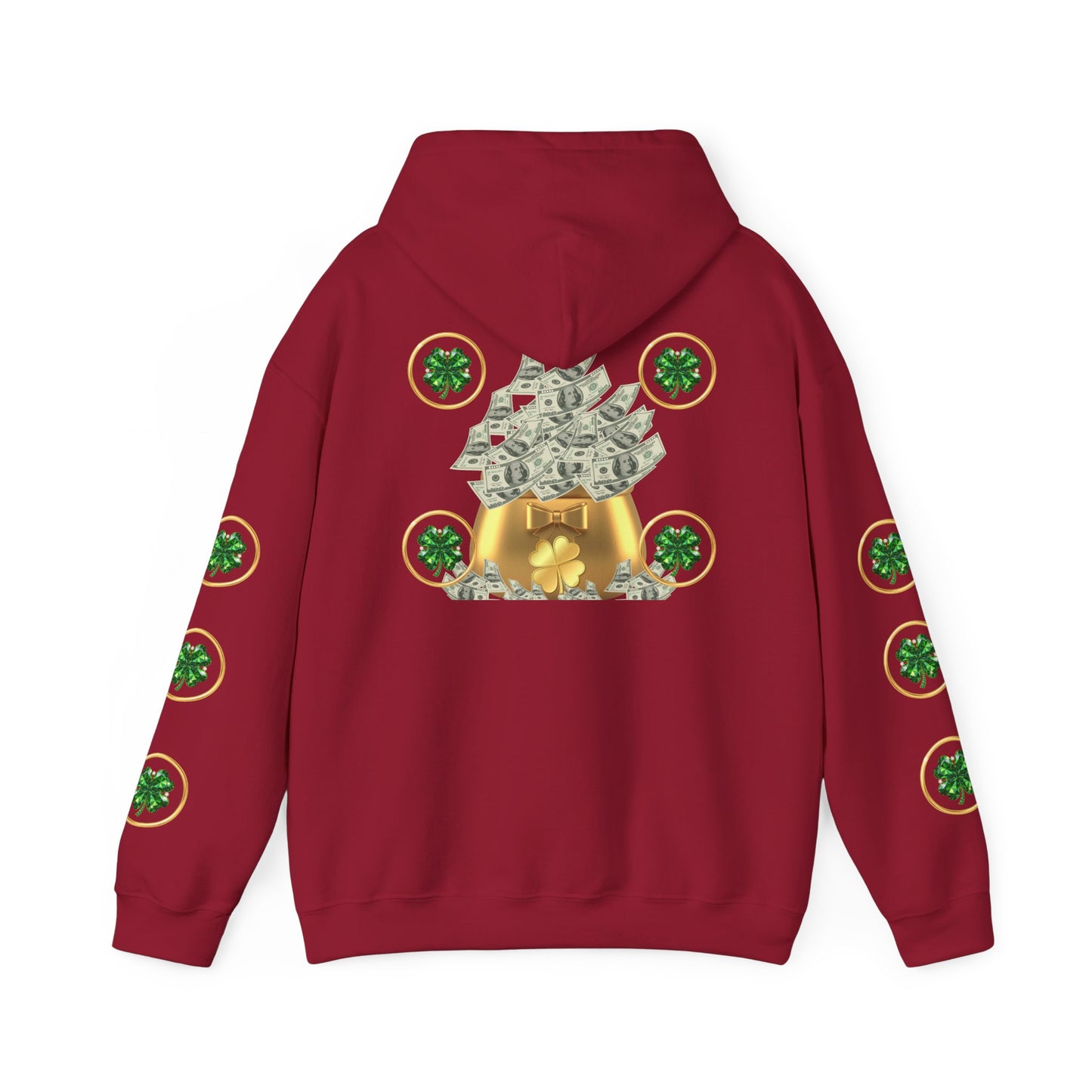 St. Patrick’s Day Lucky Pot Hoodie — Gold Pot of Money Shamrock Sweatshirt